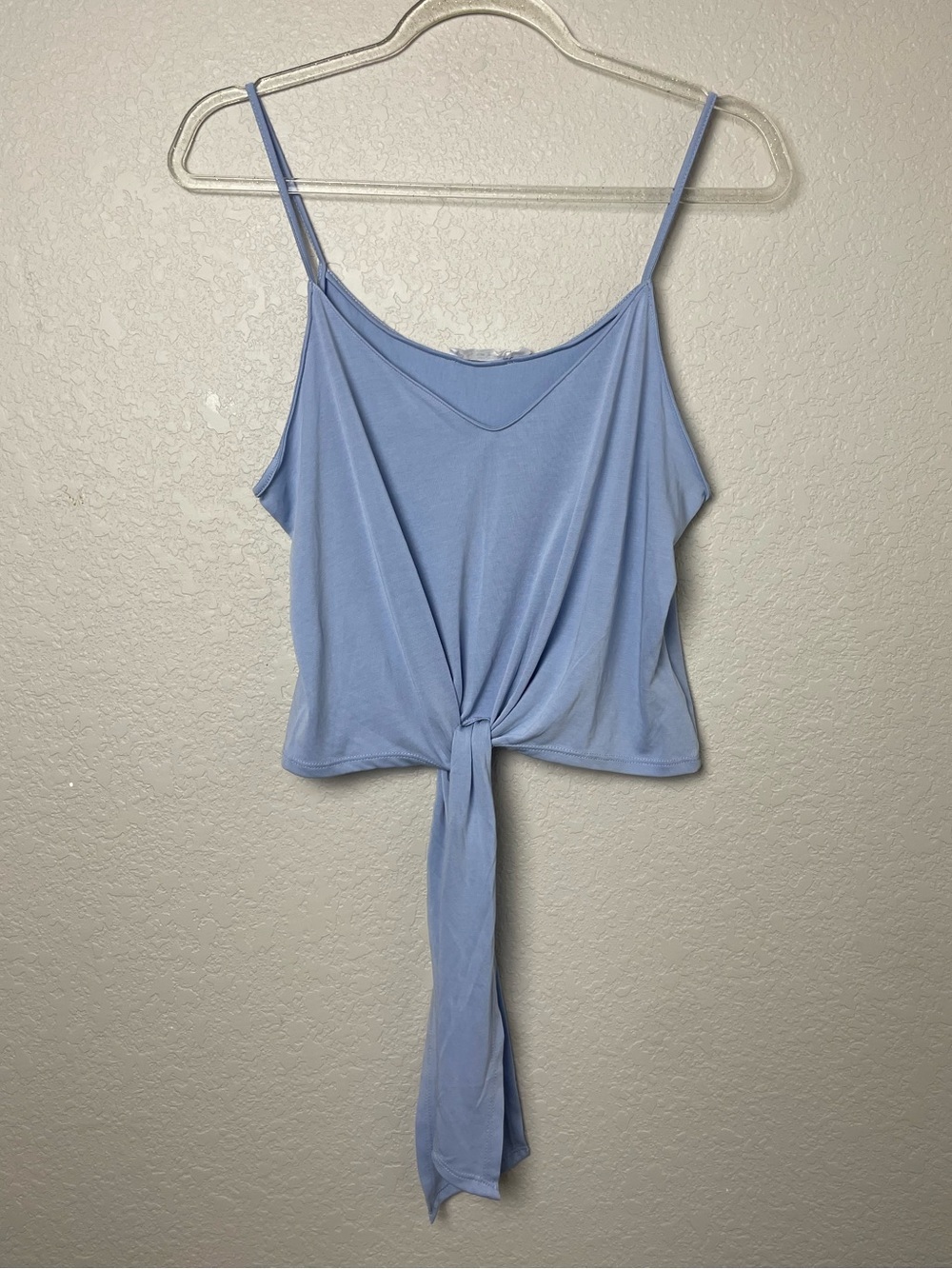 Lush Light Blue Front-Tie Spaghetti Strap Cami Size M